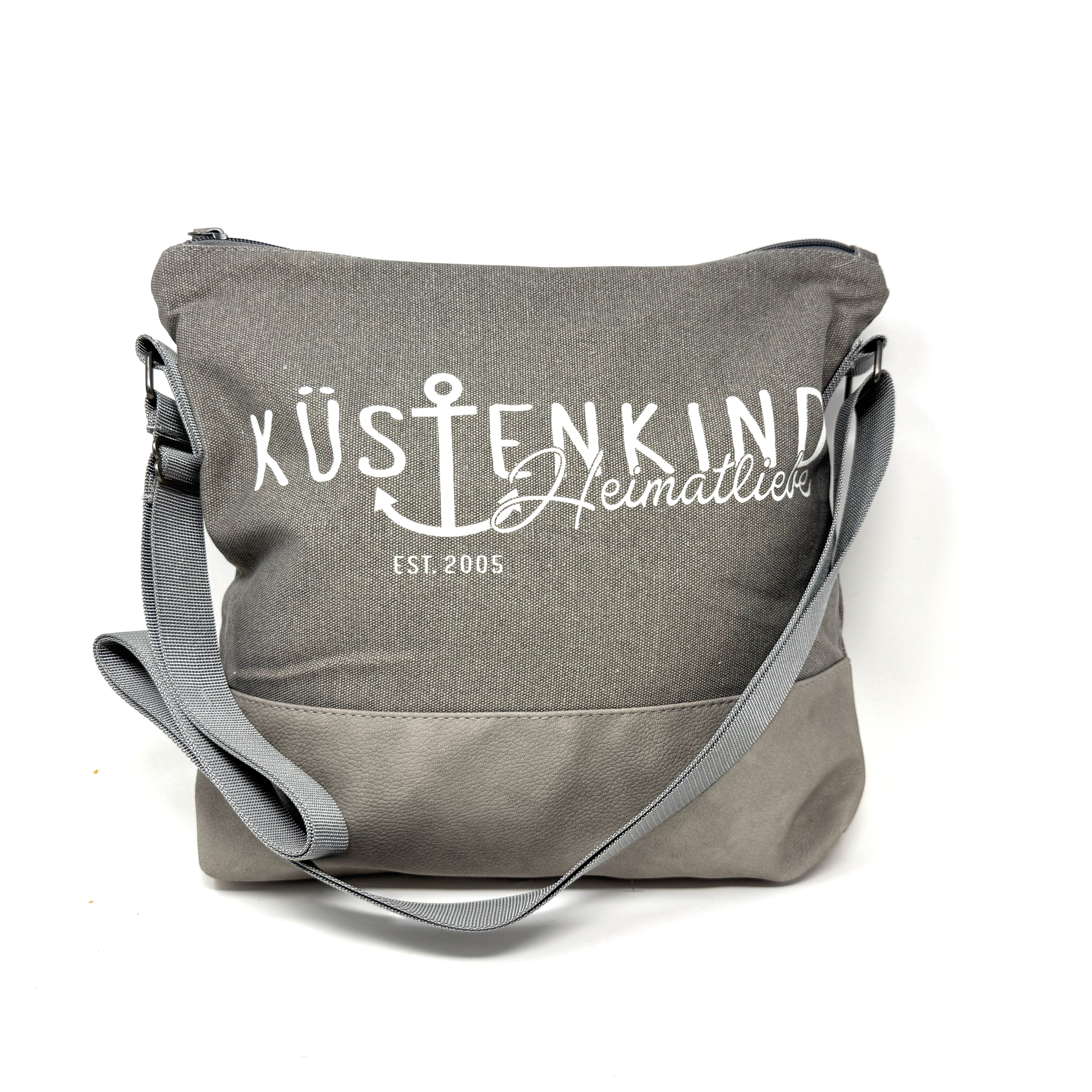 Maritime Umhängetasche „Küstenkind“ – Marineblau, vegan & wasserabweisend